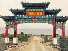 保定冠峰古建筑直銷(xiāo)廠家專(zhuān)業(yè)長(zhǎng)廊水泥牌樓設(shè)計(jì)施工