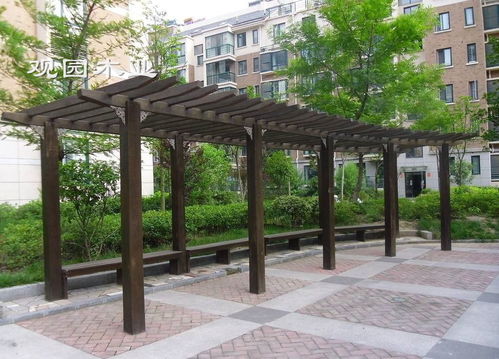 園林花架葡萄架定做直銷(xiāo) 防腐木碳化木花架